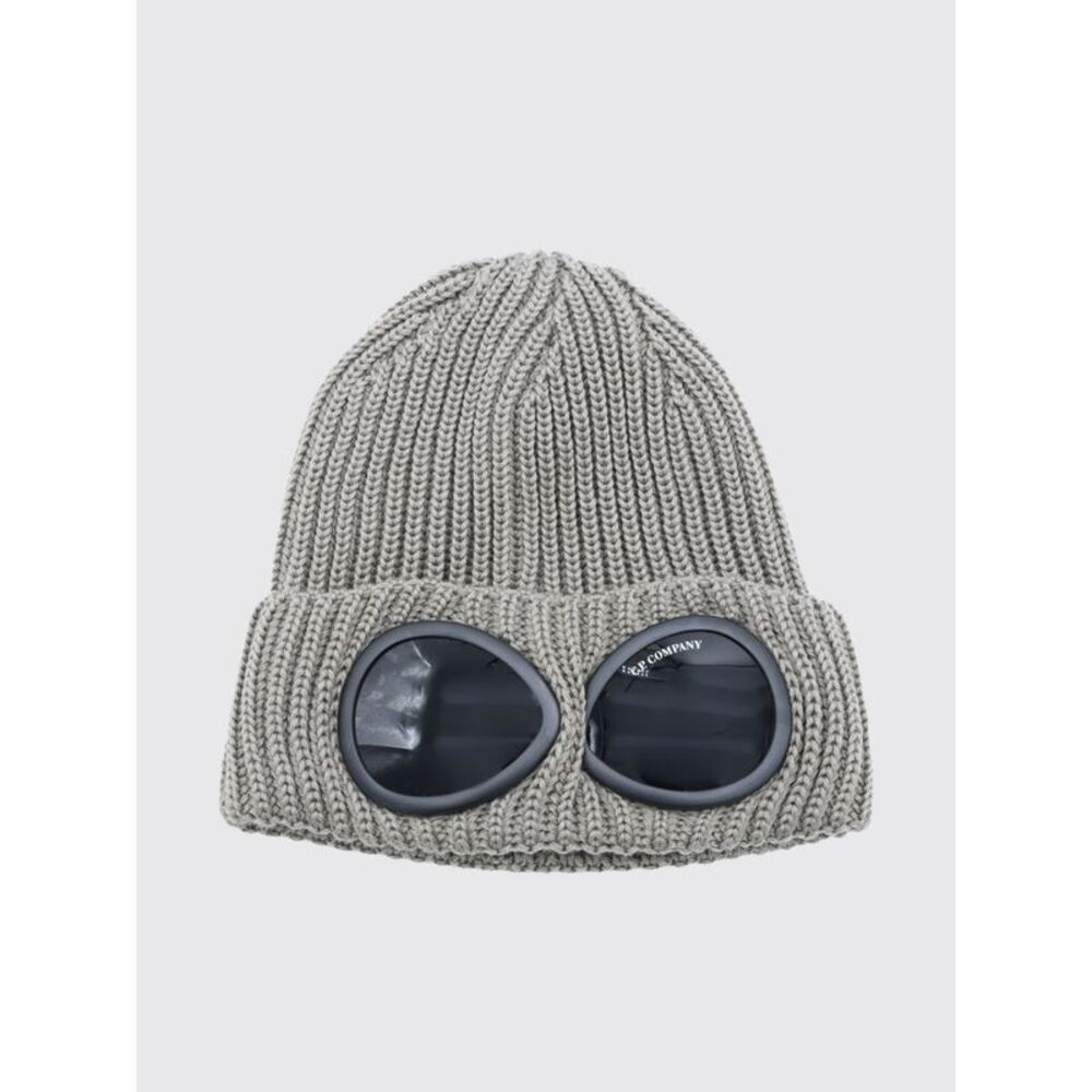 C.P. Company Men Ribbed Wool Goggle Beanie C.P. Company With Turn-Up Cuff